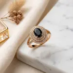 Grand Majestic Triple Halo Oval Ring – Split-Shank Adjustable Size