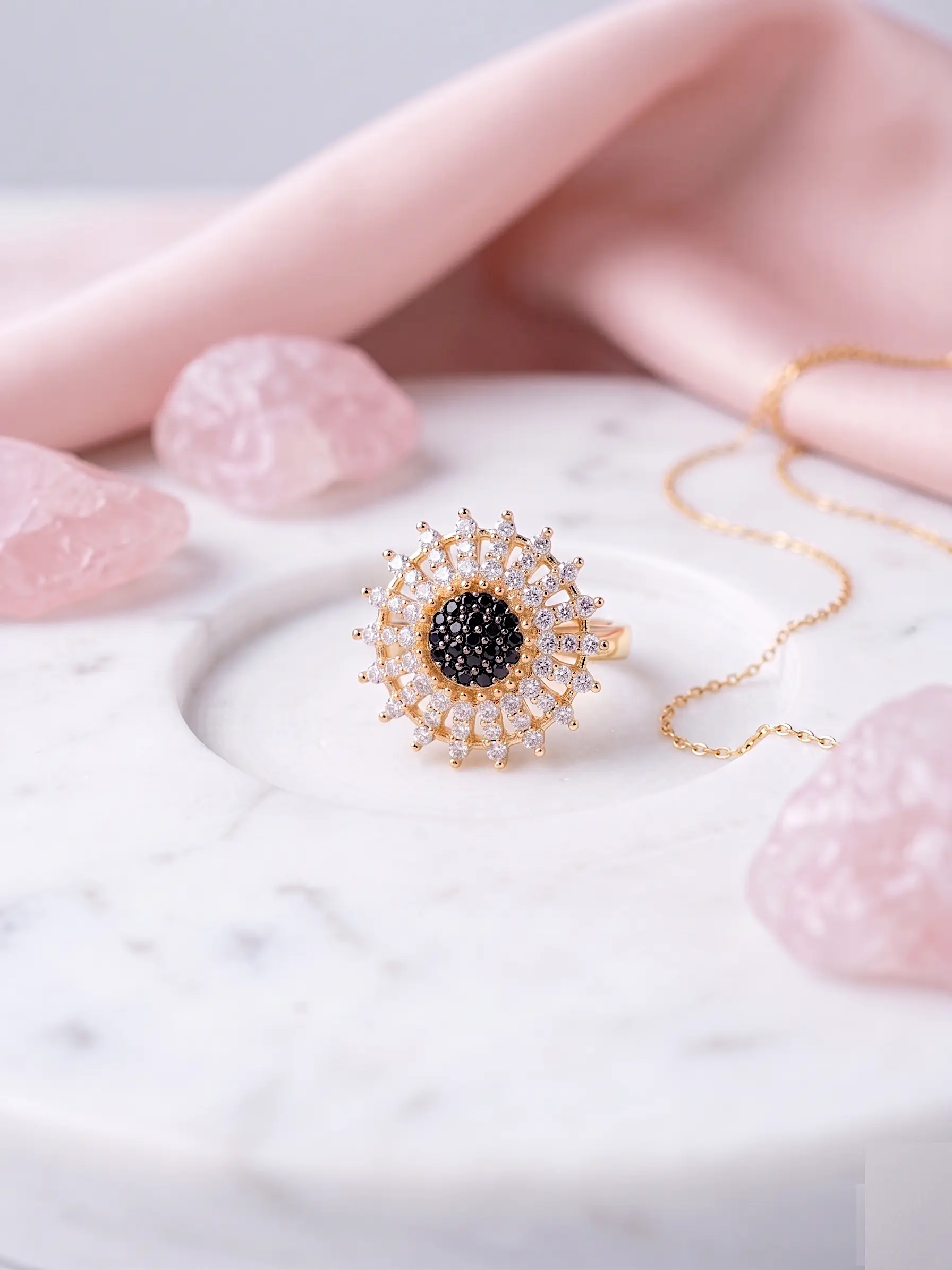 Radiant Bloom Sunflower Statement Ring – Adjustable Fit - Image 2