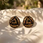 Trillion Sunburst Statement Studs – Architectural Mosaic Earrings