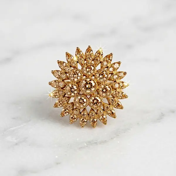 Solaris Blooming Sunburst Statement Ring – Available in 3 Luxury Finishes