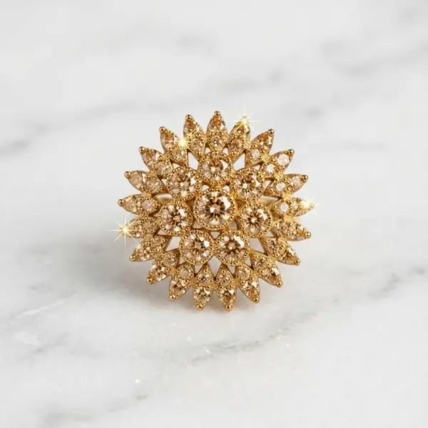 Solaris Blooming Sunburst Statement Ring – Available in 3 Luxury Finishes