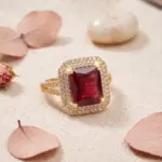Radiant Sovereign Double Halo Ring – Emerald-Cut - Adjustable Size