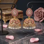 Kaleidoscope Heritage Jhumkas – Multi-Stone - PINK