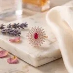 Royal Halo Vintage Oval Gemstone Ring
