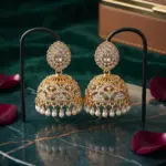 Kaleidoscope Heritage Jhumkas – Multi-Stone - WHITE