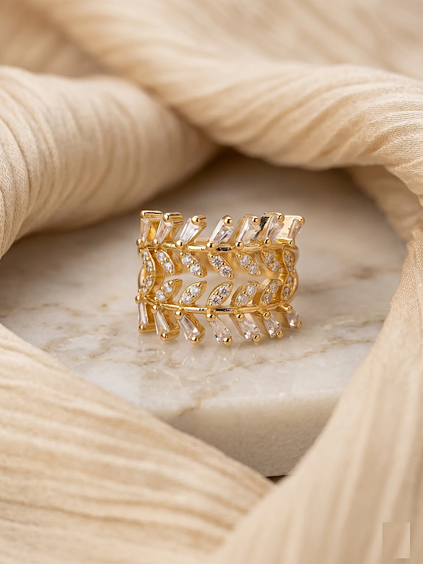 Infinite Chevron Baguette Ring – Modern Geometric Band - Image 5