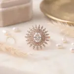 Royal Halo Vintage Oval Gemstone Ring