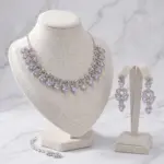 Lavender Zircon Bridal Jewelry Set