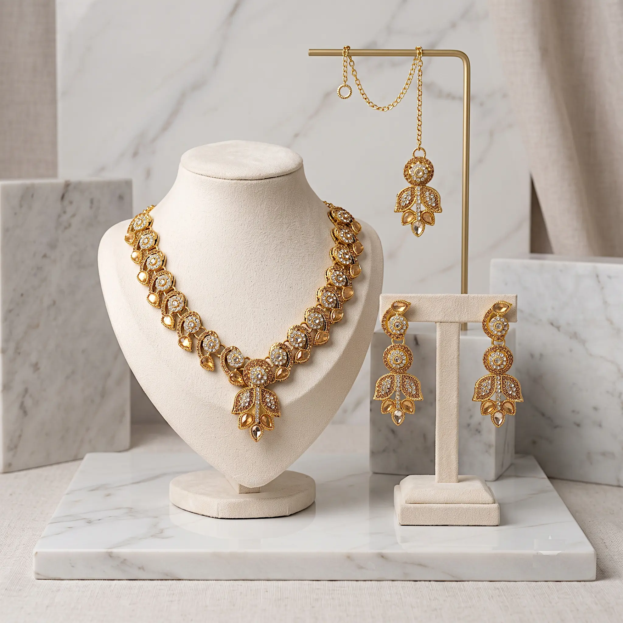 Paisley Gold Jewelry Set