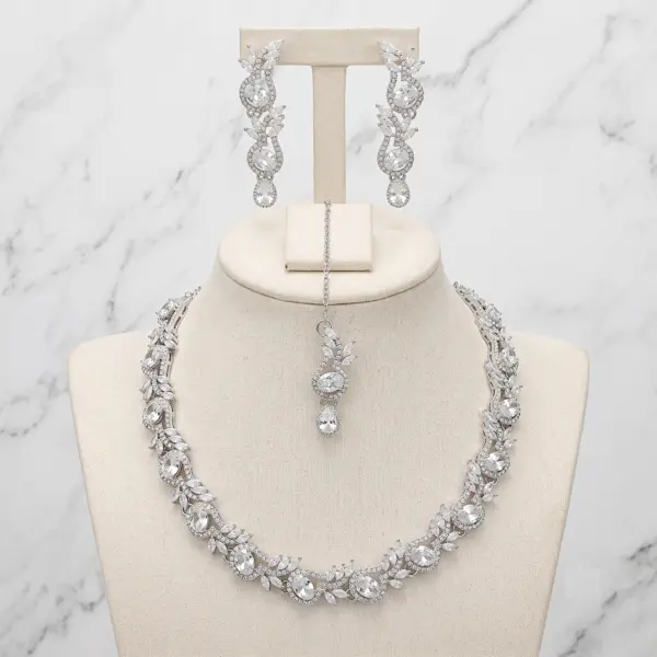 Teardrop Crystal Jewelry Set