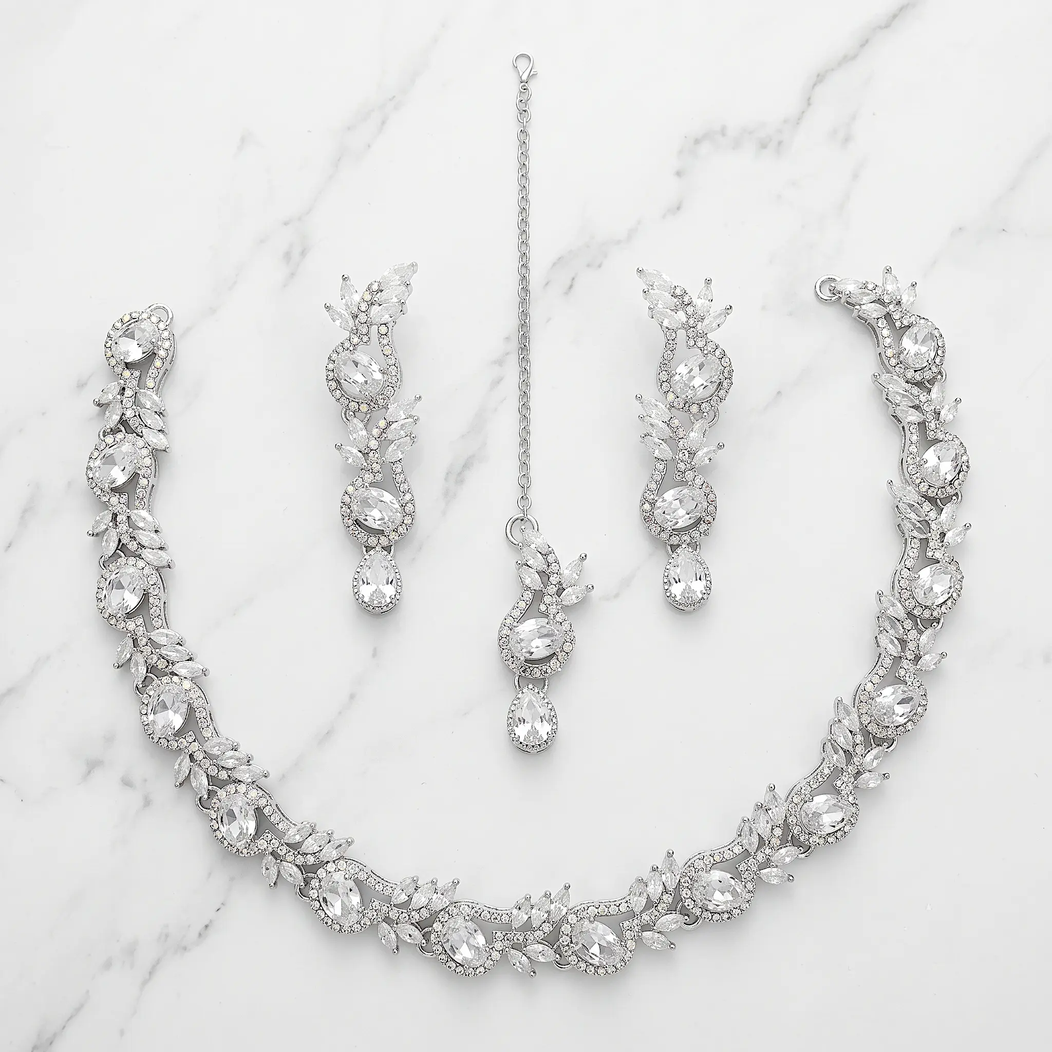 Teardrop Crystal Jewelry Set