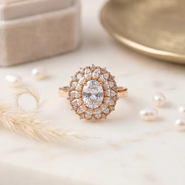 white stone ring