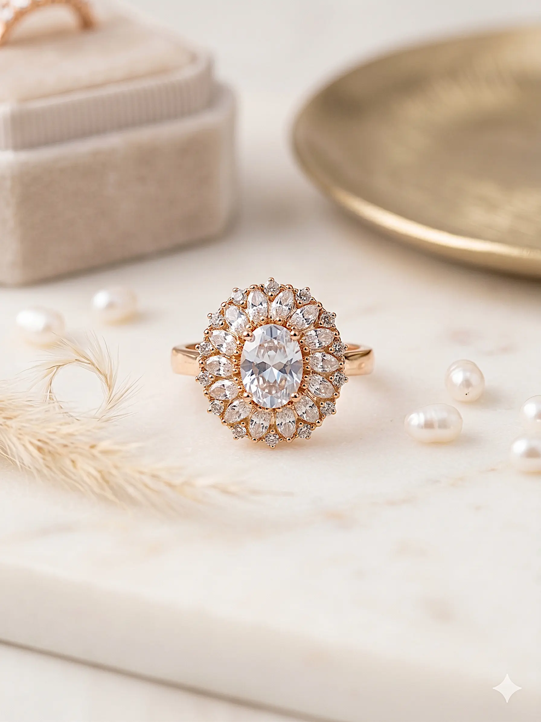 white stone ring