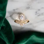 teardrop white ring